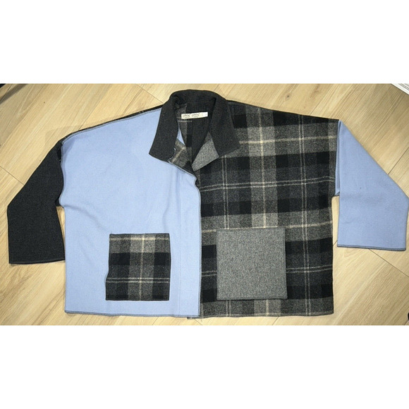 Cameleon Vintage Jacket Women Large Patchwork 100% Wool Blend Buttom Pockets USA - Picture 7 of 14